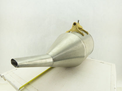 10" Open Stainless Steel Laboratory Apparatus Offset Funnel