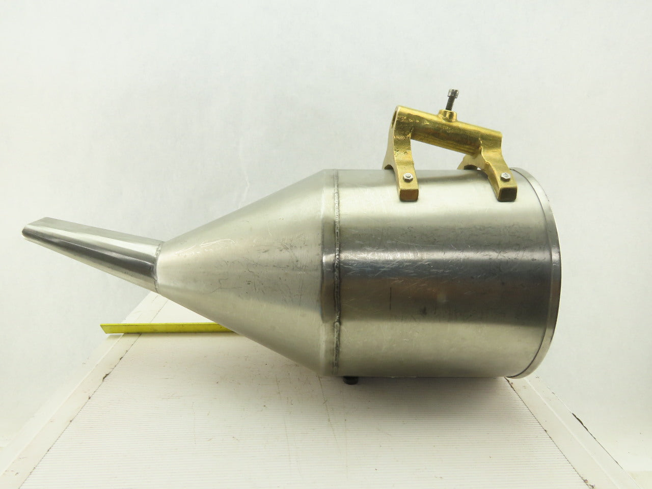 10" Open Stainless Steel Laboratory Apparatus Offset Funnel