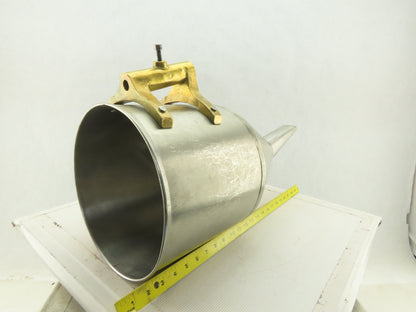 10" Open Stainless Steel Laboratory Apparatus Offset Funnel