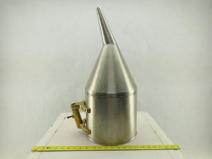 10" Open Stainless Steel Laboratory Apparatus Offset Funnel