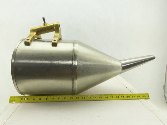 10" Open Stainless Steel Laboratory Apparatus Offset Funnel