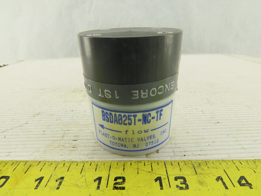 Plast-O-Matic BSDA025T-NC-TF 1/4" Teflon Shut Off Valve NC Air Pilot