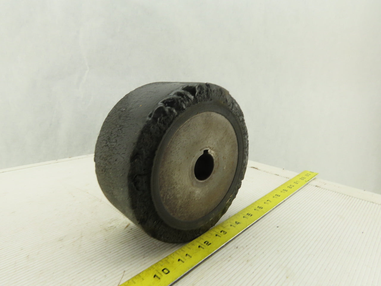 6" x 3" Rubber Over Steel Heavy Duty Drive Wheel Caster 25mm Bore