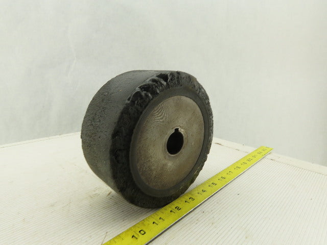 6" x 3" Rubber Over Steel Heavy Duty Drive Wheel Caster 25mm Bore