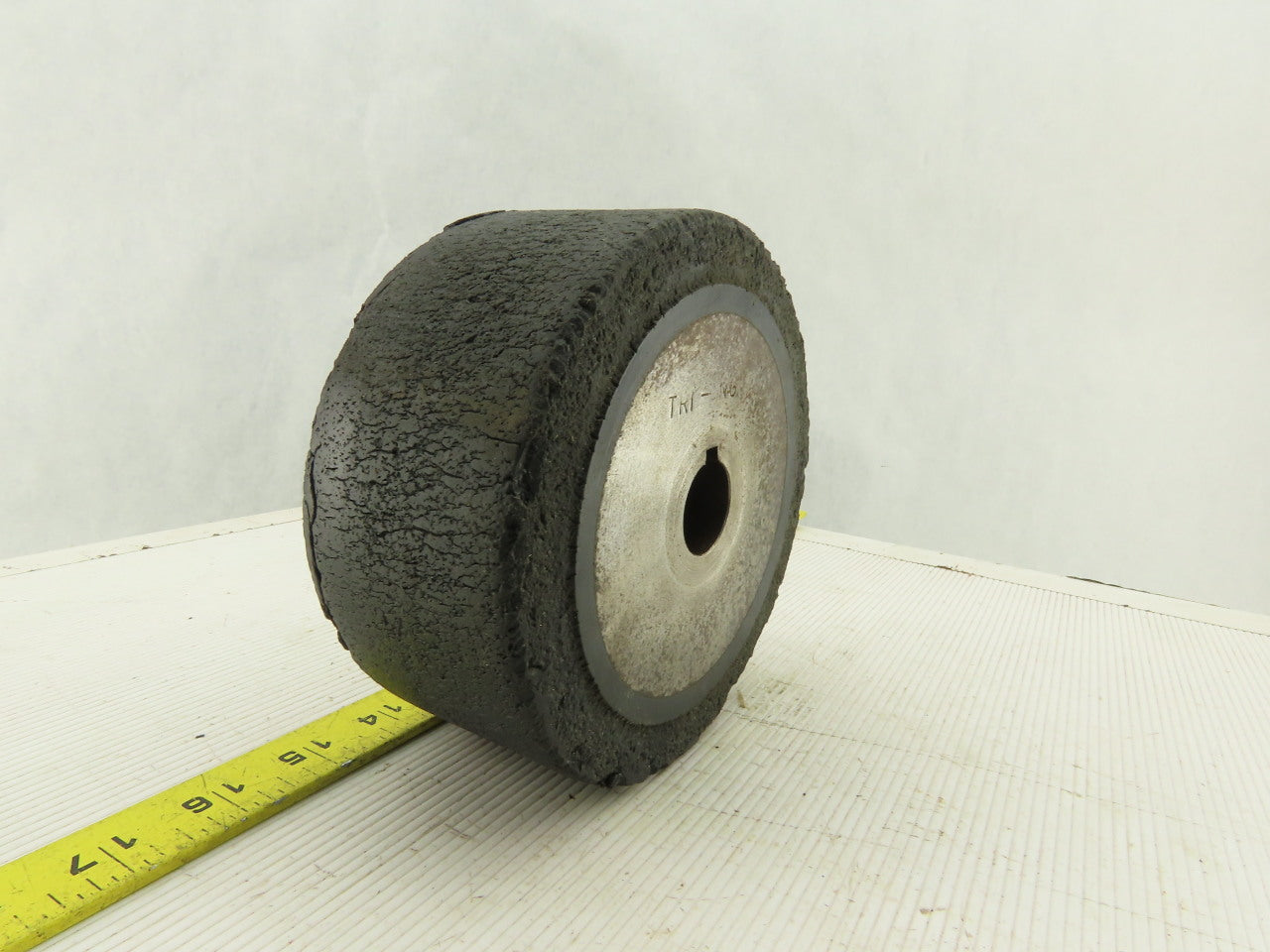 6" x 3" Rubber Over Steel Heavy Duty Drive Wheel Caster 25mm Bore