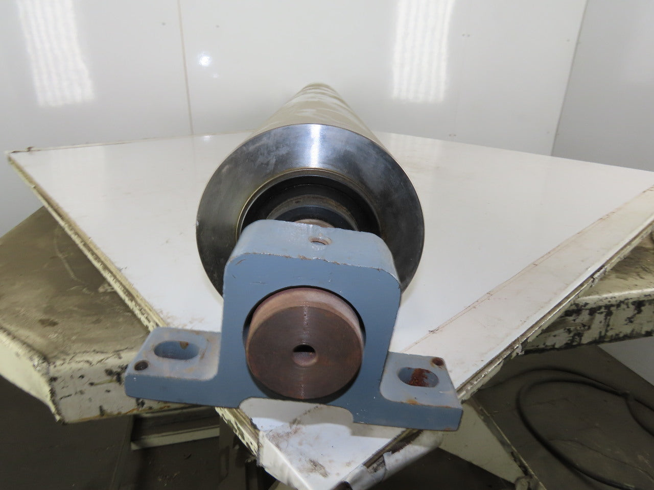 6-1/2" OD 58" BF 56" Face Width Stainless Steel Web Calendar Roller 2" Shaft