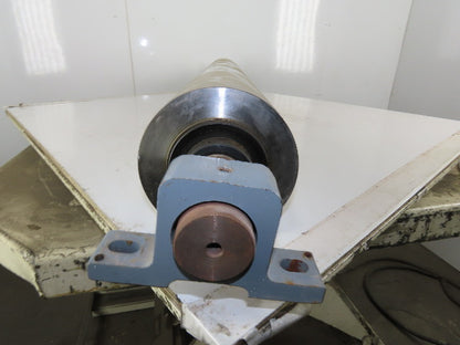 6-1/2" OD 58" BF 56" Face Width Stainless Steel Web Calendar Roller 2" Shaft