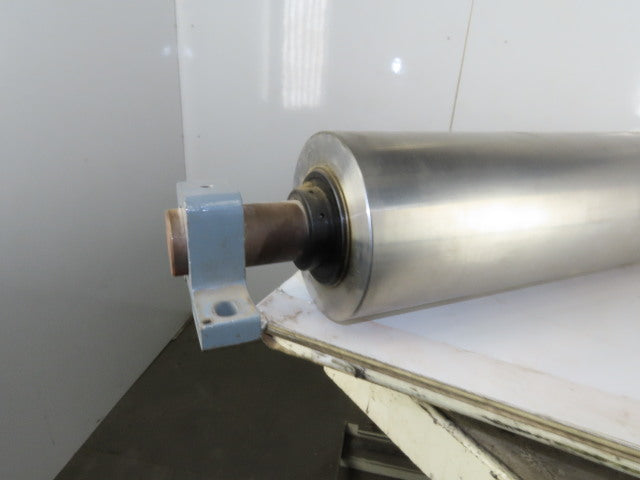 6-1/2" OD 58" BF 56" Face Width Stainless Steel Web Calendar Roller 2" Shaft
