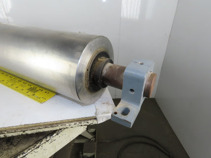 6-1/2" OD 58" BF 56" Face Width Stainless Steel Web Calendar Roller 2" Shaft