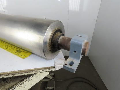 6-1/2" OD 58" BF 56" Face Width Stainless Steel Web Calendar Roller 2" Shaft