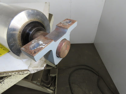 6-1/2" OD 58" BF 56" Face Width Stainless Steel Web Calendar Roller 2" Shaft