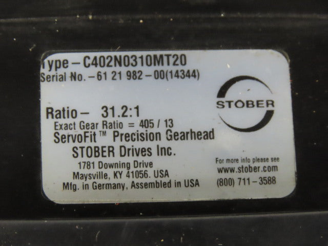 Stober C402N0310MT20 31.2:1 Ratio Precision Gearhead