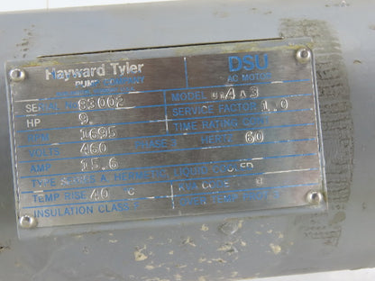 Hayward Tyler 3x1.5 Caned Motor Pump Stainless Steel End Suction Centrifugal 9Hp