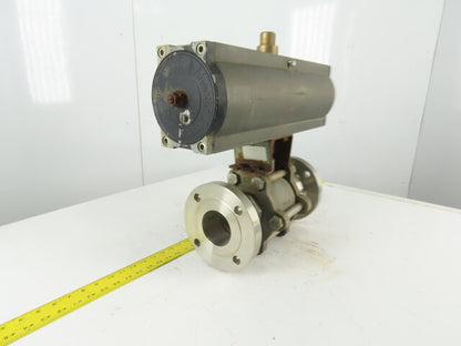 Airmax Mecair 5CSR 3" Flange 150# Sanitary Ball Valve Pneumatic Actuator