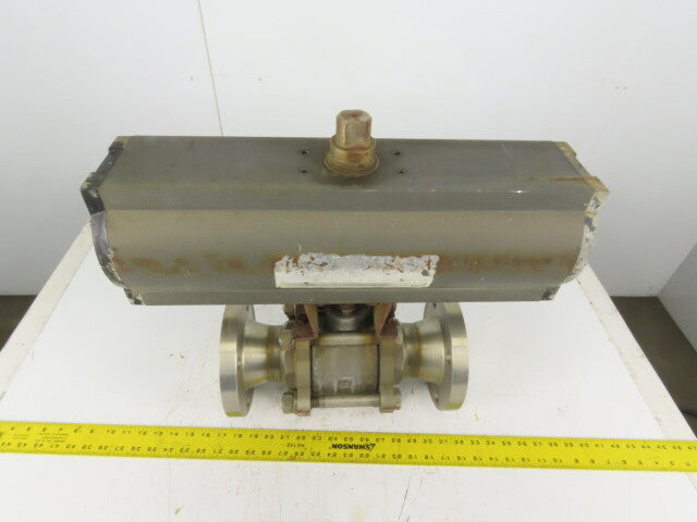 Airmax Mecair 5CSR 3" Flange 150# Sanitary Ball Valve Pneumatic Actuator