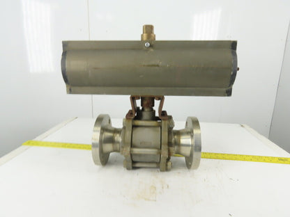 Airmax Mecair 5CSR 3" Flange 150# Sanitary Ball Valve Pneumatic Actuator