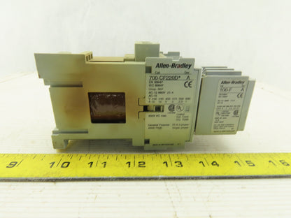 Allen Bradley 700-CF220D 690V 25A Contactor Relay Auxiliary Contact 24VDC Coil