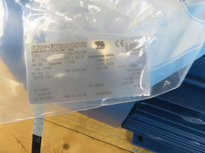 Sew Eurodrive DRS112M8 1.6Hp 840/1700RPM 480V D/YY Inverter Duty Motor