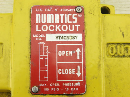 Numatics VT40N08Y 1" NPT Pneumatic Lock Out Valve Quick Exhaust Slo-Start