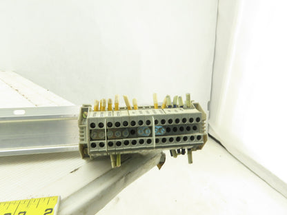 Allen Bradley 1492-W4 DIN Rail Mount Wire Terminals Blocks 6 Fused Lot Of 46Pcs