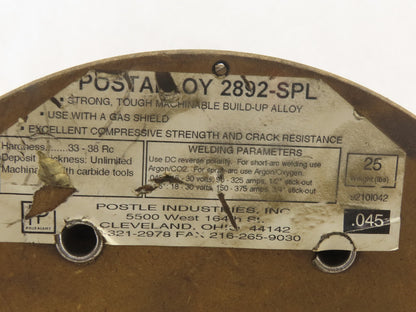 Postle 2892-SPL Postaloy .045 Medium Hardness Welding Wire 7 Lbs. Spool