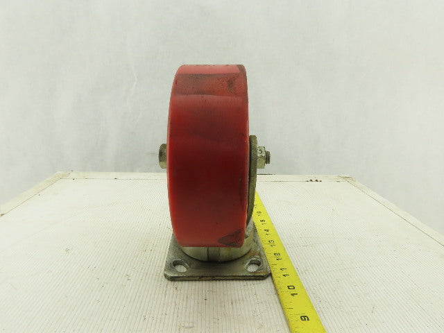 6" x 2" Rubber Over Cast Iron Swivel Caster Plate Mount