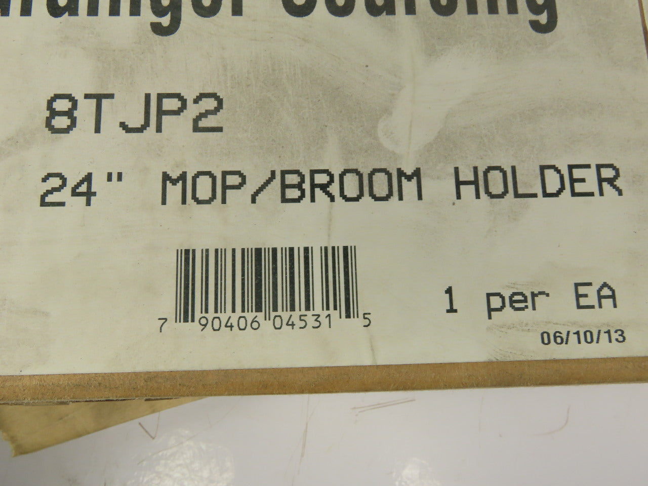 Grainger 333-4 SS Silver 304 Stainless Steel Mop Broom Holder 4 Spot