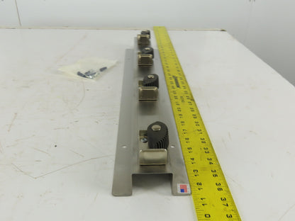 Grainger 333-4 SS Silver 304 Stainless Steel Mop Broom Holder 4 Spot