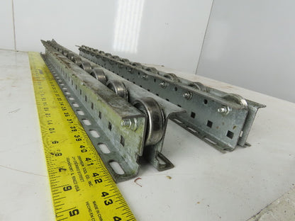 Mallard 2-3/4" W x 3" Tall Pallet Flow Skate Wheel Rail 38-1/2" OAL Lot Of 2
