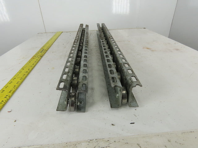 Mallard 2-3/4" W x 3" Tall Pallet Flow Skate Wheel Rail 38-1/2" OAL Lot Of 2