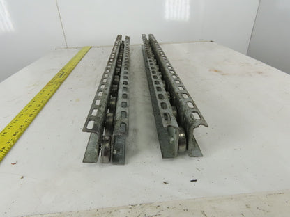 Mallard 2-3/4" W x 3" Tall Pallet Flow Skate Wheel Rail 38-1/2" OAL Lot Of 2