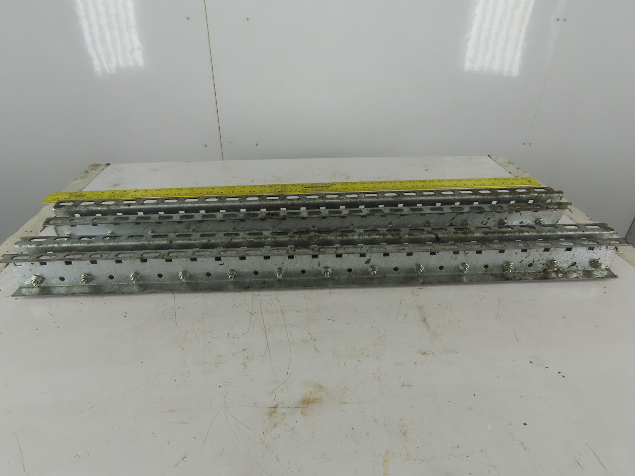 Mallard 2-3/4" W x 3" Tall Pallet Flow Skate Wheel Rail 38-1/2" OAL Lot Of 2