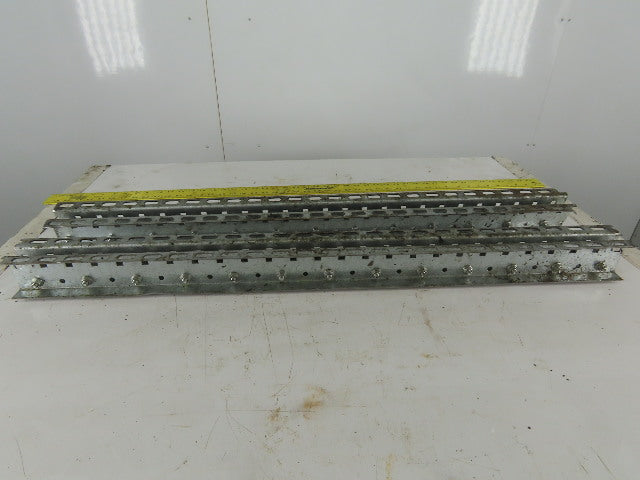 Mallard 2-3/4" W x 3" Tall Pallet Flow Skate Wheel Rail 38-1/2" OAL Lot Of 2