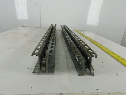 Mallard 2-3/4" W x 3" Tall Pallet Flow Skate Wheel Rail 38-1/2" OAL Lot Of 2