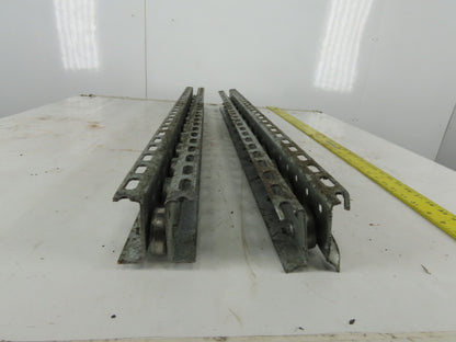Mallard 2-3/4" W x 3" Tall Pallet Flow Skate Wheel Rail 38-1/2" OAL Lot Of 2