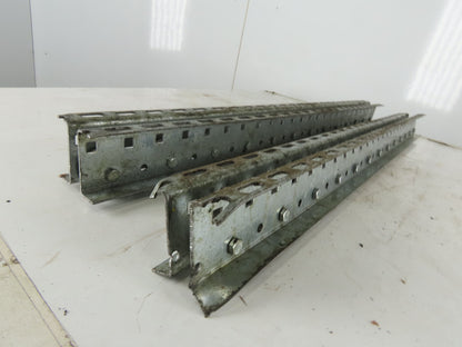 Mallard 2-3/4" W x 3" Tall Pallet Flow Skate Wheel Rail 38-1/2" OAL Lot Of 2
