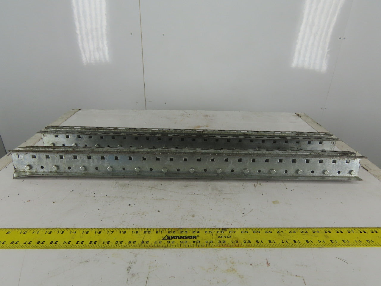 Mallard 2-3/4" W x 3" Tall Pallet Flow Skate Wheel Rail 38-1/2" OAL Lot Of 2