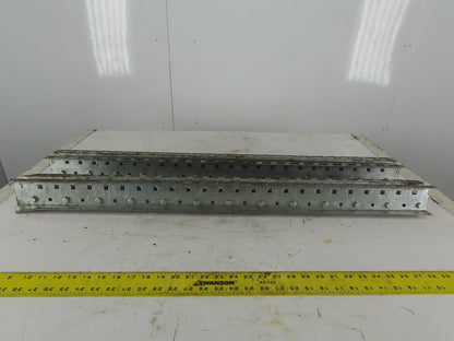 Mallard 2-3/4" W x 3" Tall Pallet Flow Skate Wheel Rail 38-1/2" OAL Lot Of 2