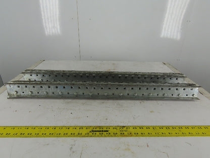 Mallard 2-3/4" W x 3" Tall Pallet Flow Skate Wheel Rail 38-1/2" OAL Lot Of 2