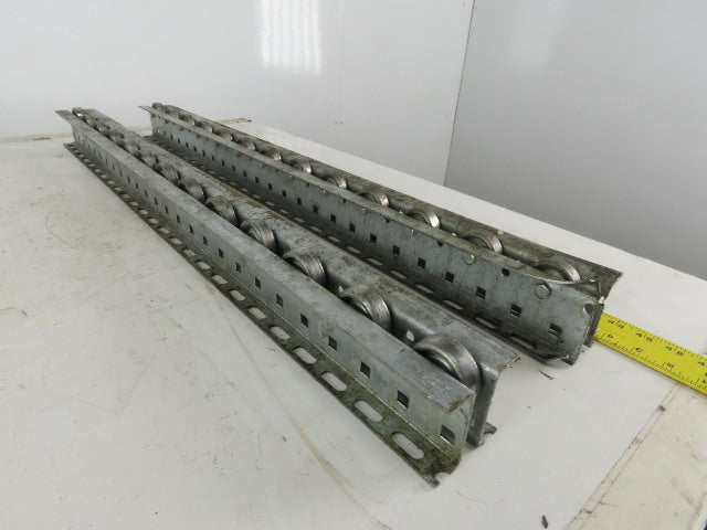 Mallard 2-3/4" W x 3" Tall Pallet Flow Skate Wheel Rail 38-1/2" OAL Lot Of 2
