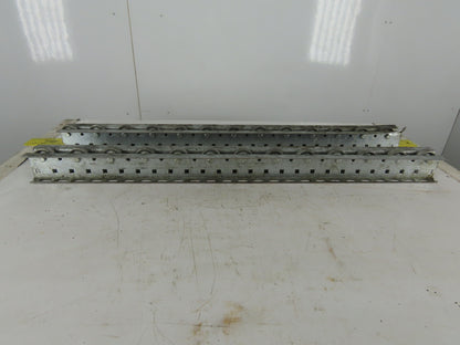 Mallard 2-3/4" W x 3" Tall Pallet Flow Skate Wheel Rail 38-1/2" OAL Lot Of 2