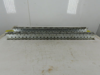 Mallard 2-3/4" W x 3" Tall Pallet Flow Skate Wheel Rail 38-1/2" OAL Lot Of 2