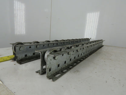 Mallard 2-3/4" W x 3" Tall Pallet Flow Skate Wheel Rail 38-1/2" OAL Lot Of 2