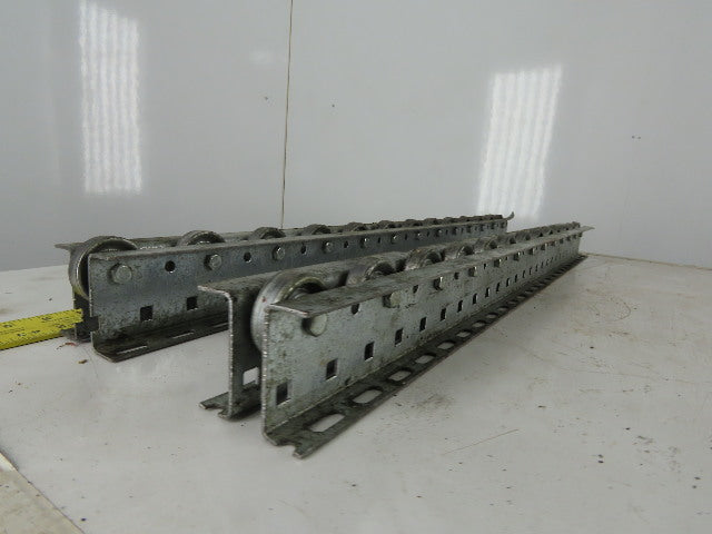 Mallard 2-3/4" W x 3" Tall Pallet Flow Skate Wheel Rail 38-1/2" OAL Lot Of 2