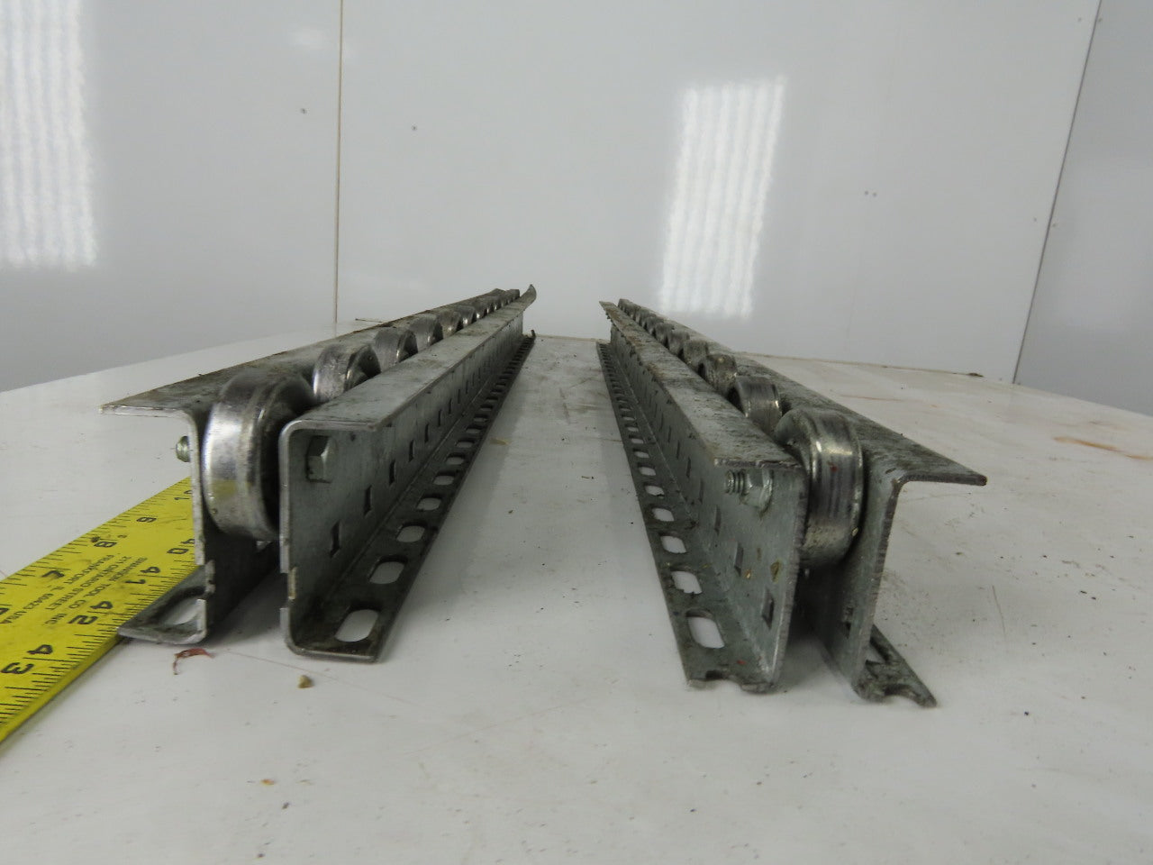 Mallard 2-3/4" W x 3" Tall Pallet Flow Skate Wheel Rail 38-1/2" OAL Lot Of 2