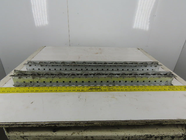 Mallard 2-3/4" W x 3" Tall Pallet Flow Skate Wheel Rail 38-1/2" OAL Lot Of 2