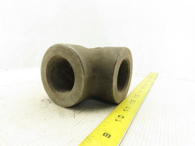 1-1/2 NPT Iron Black Pipe Thick Walled Class 3000 Tee
