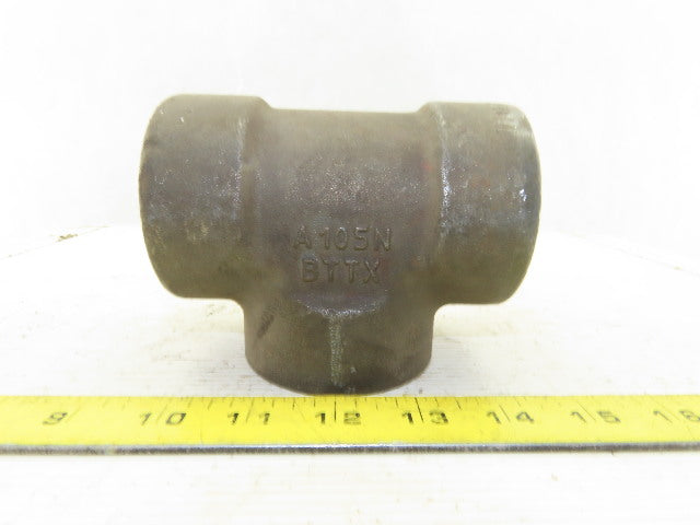 1-1/2 NPT Iron Black Pipe Thick Walled Class 3000 Tee
