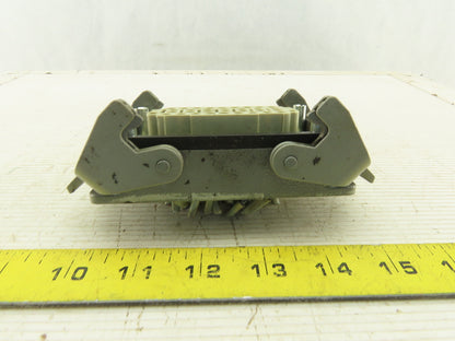 Harting Panel Mount Female 32 Conductor 2 Lever Cam Lock Plug End