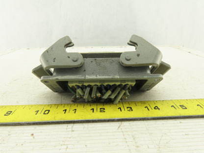 Harting Panel Mount Female 32 Conductor 2 Lever Cam Lock Plug End